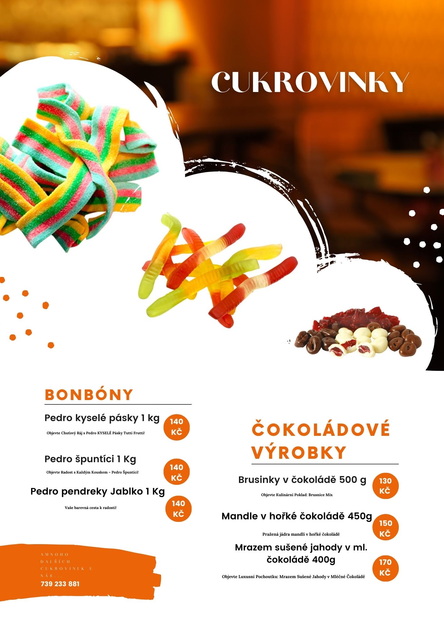 Black and Orange Restaurant Menu Flyer 